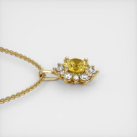 0.74 Ct. Sapphire Pendant, 18K Yellow Gold 3