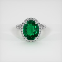 4.54 Ct. Emerald Ring, Platinum 950 1