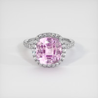 6.64 Ct. Pink Sapphire Ring, Platinum 950 1