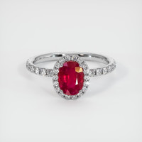 1.11 Ct. Ruby Ring, Platinum 950 1