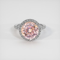 6.18 Ct. Padparadscha Sapphire Ring, Platinum 950 1