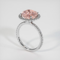 6.18 Ct. Padparadscha Sapphire Ring, Platinum 950 2