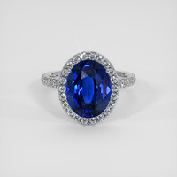 6.02 Ct. Blue Sapphire Ring, Platinum 950 1