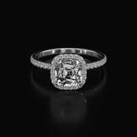 2.75 Ct. White Sapphire Ring, Platinum 950 1