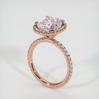 4.11 Ct. Pink Sapphire Ring, 14K Rose Gold 2