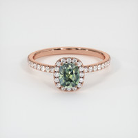 0.77 Ct. Sapphire Ring, 14K Rose Gold 1