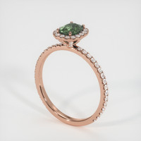 0.77 Ct. Sapphire Ring, 14K Rose Gold 2