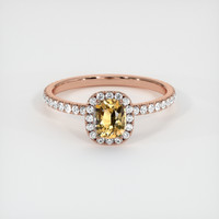 0.81 Ct. Sapphire Ring, 14K Rose Gold 1