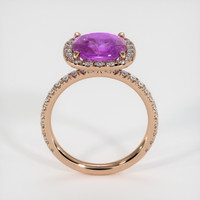 3.18 Ct. Purple Sapphire Ring, 14K Rose Gold 3