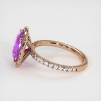 3.18 Ct. Purple Sapphire Ring, 14K Rose Gold 4
