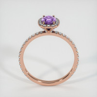 0.87 Ct. Purple Sapphire Ring, 14K Rose Gold 3