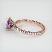 0.87 Ct. Purple Sapphire Ring, 14K Rose Gold 4