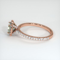 1.08 Ct. Yellowish Green Sapphire Ring, 14K Rose Gold 4