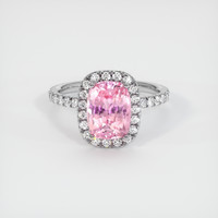 2.73 Ct. Pink Sapphire Ring, 10K White Gold 1