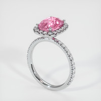 2.73 Ct. Pink Sapphire Ring, 10K White Gold 2
