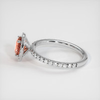 1.17 Ct. Padparadscha Sapphire Ring, 10K White Gold 4