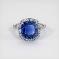 5.28 Ct. Blue Sapphire Ring, 10K White Gold 1