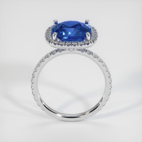 5.28 Ct. Blue Sapphire Ring, 10K White Gold 3