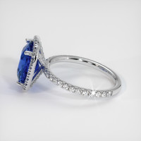 5.28 Ct. Blue Sapphire Ring, 10K White Gold 4