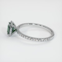 0.73 Ct. Green Sapphire Ring, 10K White Gold 4
