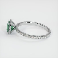 0.90 Ct. Green Sapphire Ring, 10K White Gold 4