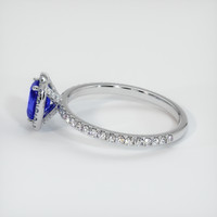 0.76 Ct. Blue Sapphire Ring, 14K White Gold 4