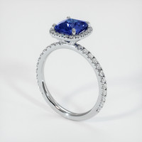 2.46 Ct. Sapphire Ring, 14K White Gold 2