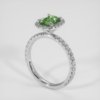 1.58 Ct. Green to Brownish Yellow Alexandrite Ring, 14K White Gold 2