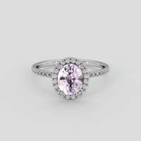 4.11 Ct. Pink Sapphire Ring, 14K White Gold 1