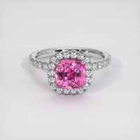 2.26 Ct. Sapphire Ring, 14K White Gold 1