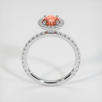 1.17 Ct. Padparadscha Sapphire Ring, 14K White Gold 3