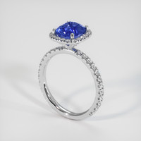 2.41 Ct. Sapphire Ring, 14K White Gold 2