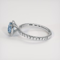 1.05 Ct. Blue Sapphire Ring, 14K White Gold 4