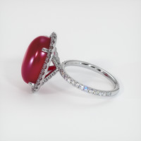 17.55 Ct. Purplish Red Ruby Ring, 14K White Gold 4