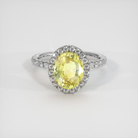 3.06 Ct. Sapphire Ring, 14K White Gold 1