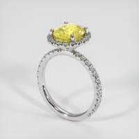 3.06 Ct. Sapphire Ring, 14K White Gold 2