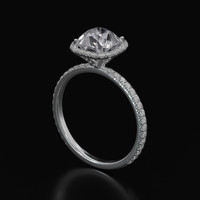 2.75 Ct. Sapphire Ring, 14K White Gold 2