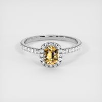 0.81 Ct. Sapphire Ring, 14K White Gold 1