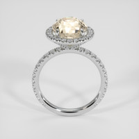 4.99 Ct. Peach Sapphire Ring, 14K White Gold 3