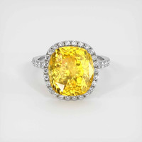 9.71 Ct. Sapphire Ring, 14K White Gold 1