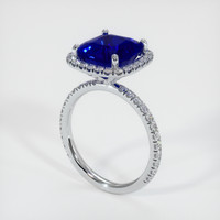 5.56 Ct. Blue Sapphire Ring, 18K White Gold 2