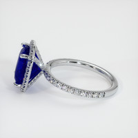 5.56 Ct. Blue Sapphire Ring, 18K White Gold 4
