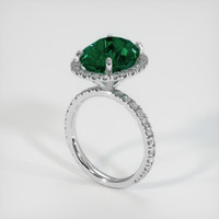 4.54 Ct. Emerald Ring, 18K White Gold 2