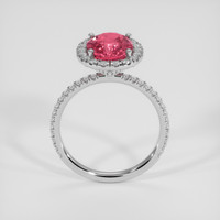 3.10 Ct. Reddish Pink Sapphire Ring, 18K White Gold 3