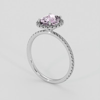 4.11 Ct. Pink Sapphire Ring, 18K White Gold 2