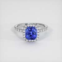 2.41 Ct. Blue Sapphire Ring, 18K White Gold 1