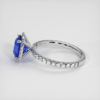 2.41 Ct. Blue Sapphire Ring, 18K White Gold 4