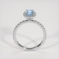 1.05 Ct. Blue Sapphire Ring, 18K White Gold 3