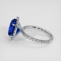 6.02 Ct. Blue Sapphire Ring, 18K White Gold 4