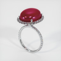 17.55 Ct. Ruby Ring, 18K White Gold 2